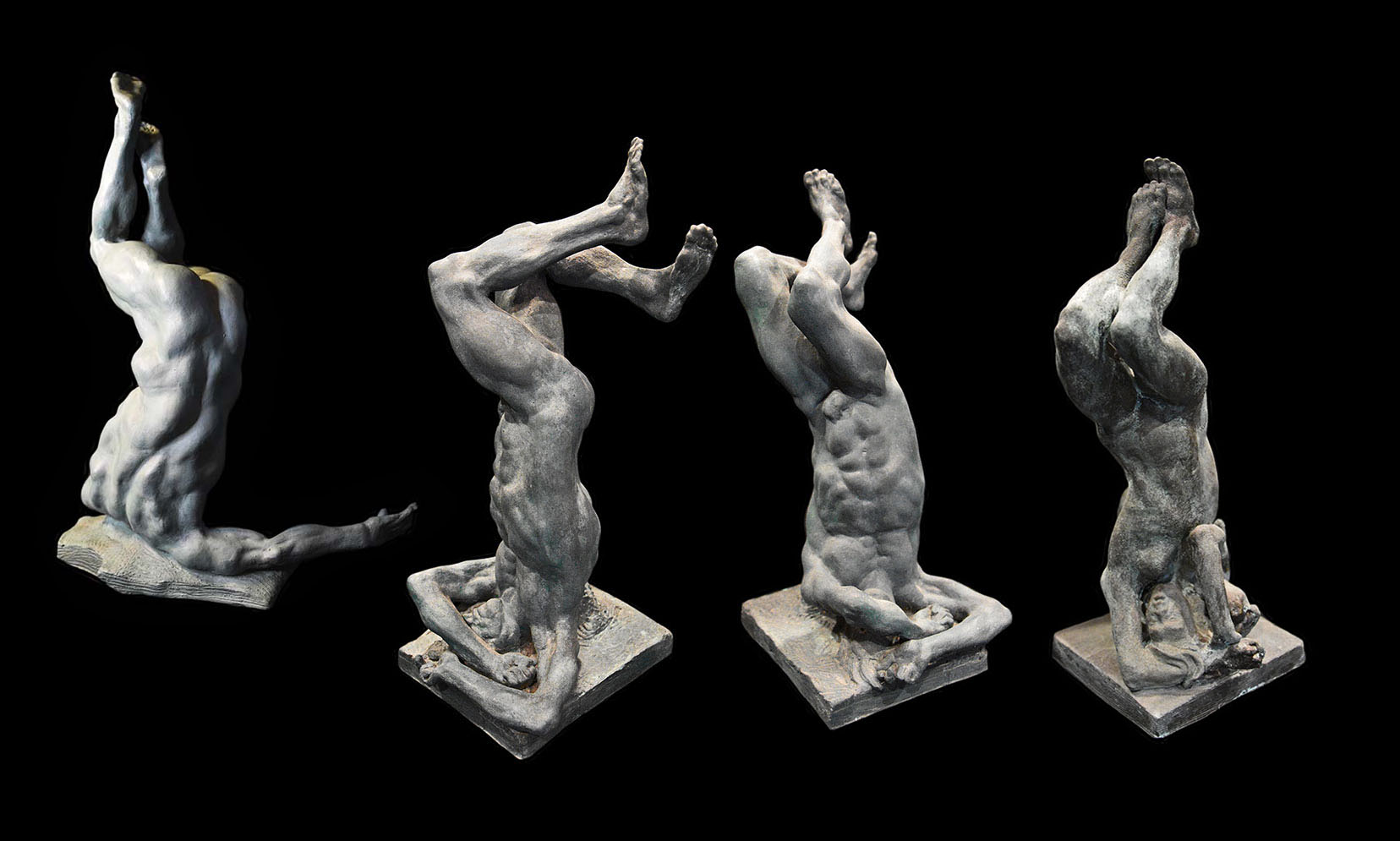 Falling Man and woman group